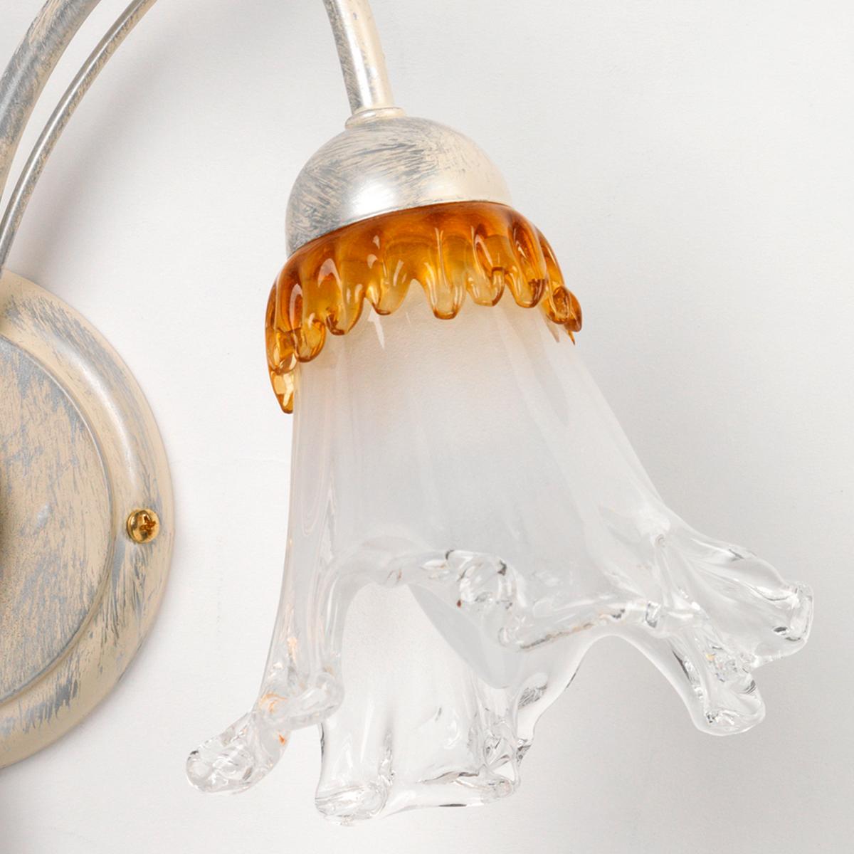 Wandleuchte 4998/Ap2 - Weiß, KONVENTIONELL, Glas/Metall (35/45cm)