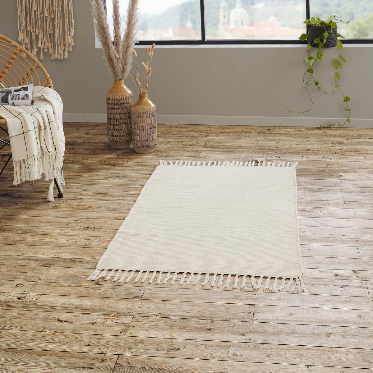 Handwebteppich Annika - Naturfarben, MODERN, Textil (70/120cm) - James Wood