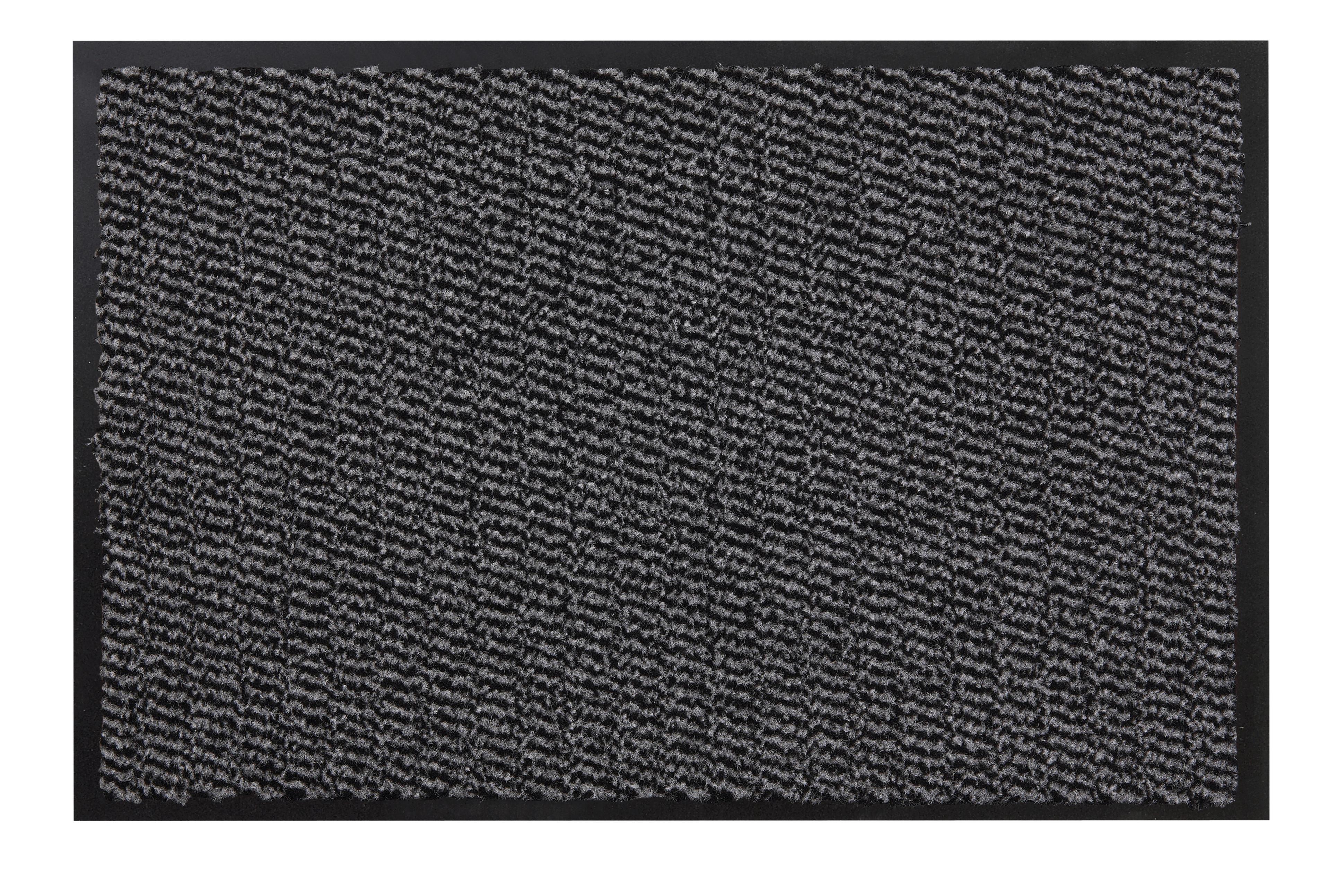 Fußmatte Mario 80x120 Cm Rutschfest - Anthrazit, Basics, Kunststoff (80/120cm) - Ondega