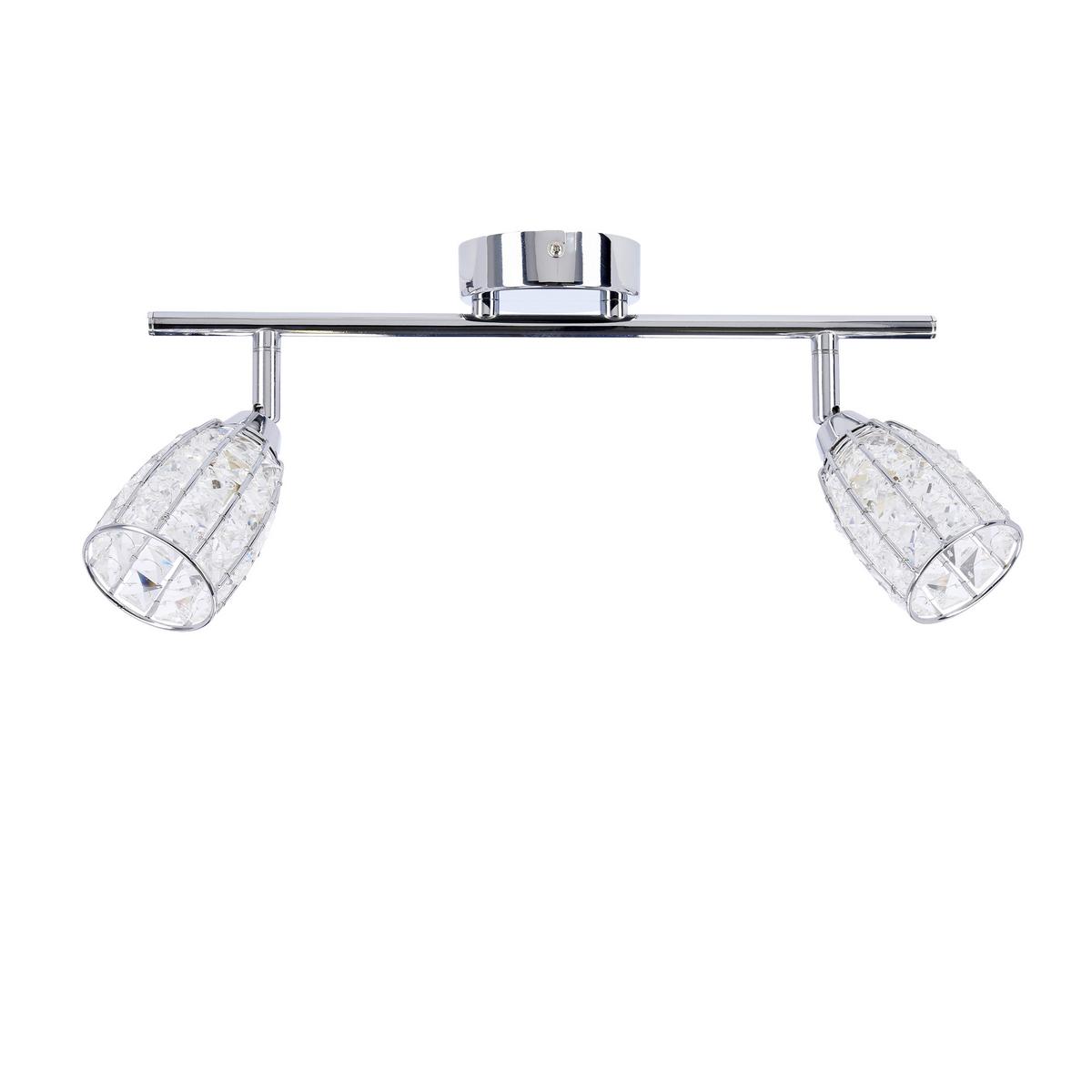 Deckenleuchte 92-13392 Shiba - Chromfarben/Transparent, KONVENTIONELL, Glas/Metall (43/8.5/17cm)