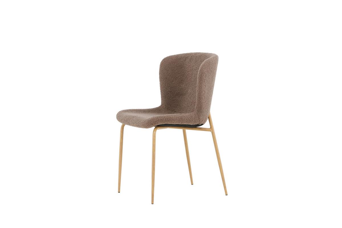 STUHL Modesto Braun B: 48 cm - Braun, MODERN, Textil/Metall (48/80/54cm) - Livetastic