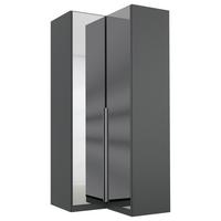 Eckschrank B: 100 cm Alabama, Grau - Silberfarben/Grau, MODERN, Holzwerkstoff (100/229/102cm) - Rauch Möbel