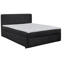Boxbett Jubi 160-A - Anthrazit/Schwarz, KONVENTIONELL, Holz/Textil (160/200cm)