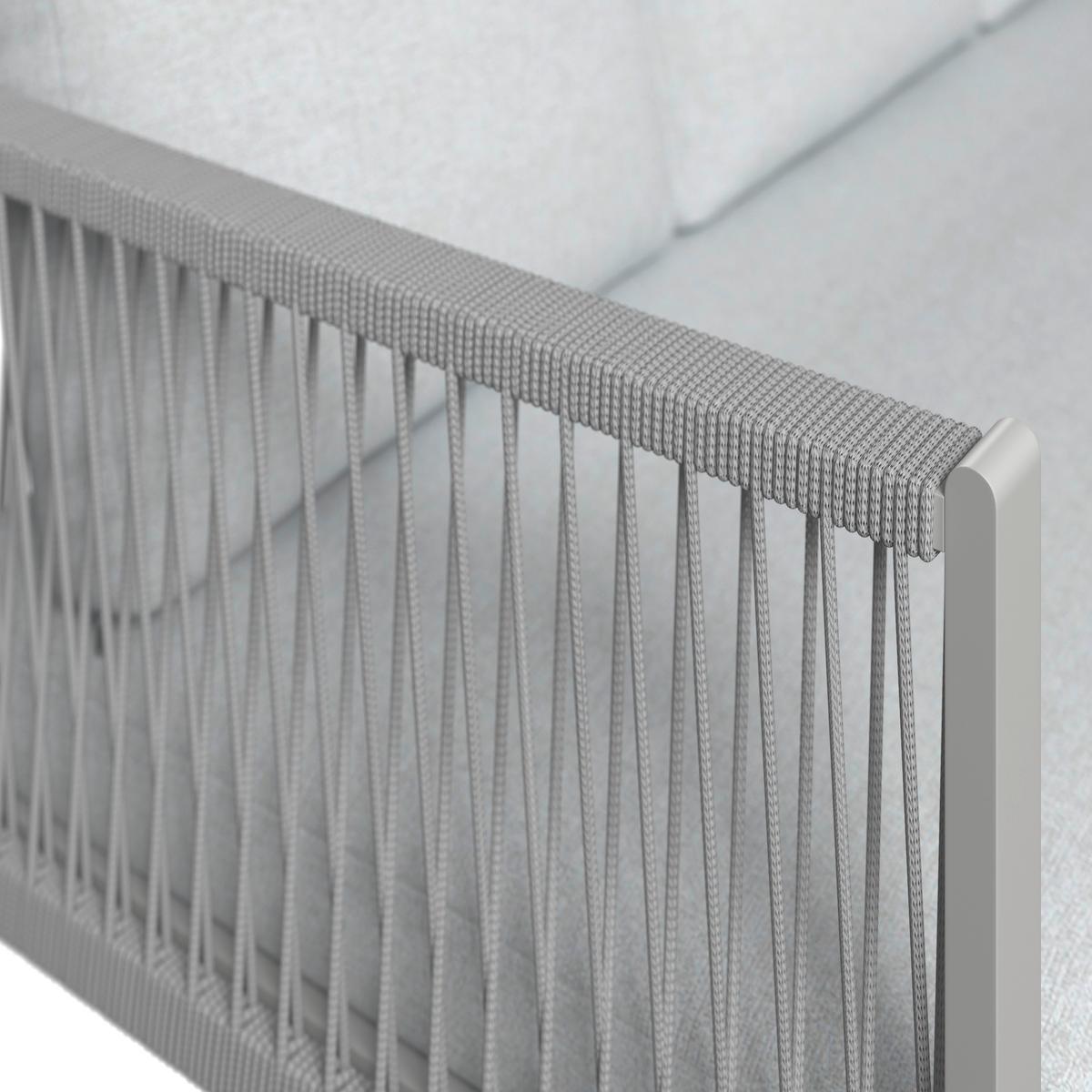 Loungegarnitur Auckland - Beige/Creme, MODERN, Glas/Textil (242/195cm) - Beldano