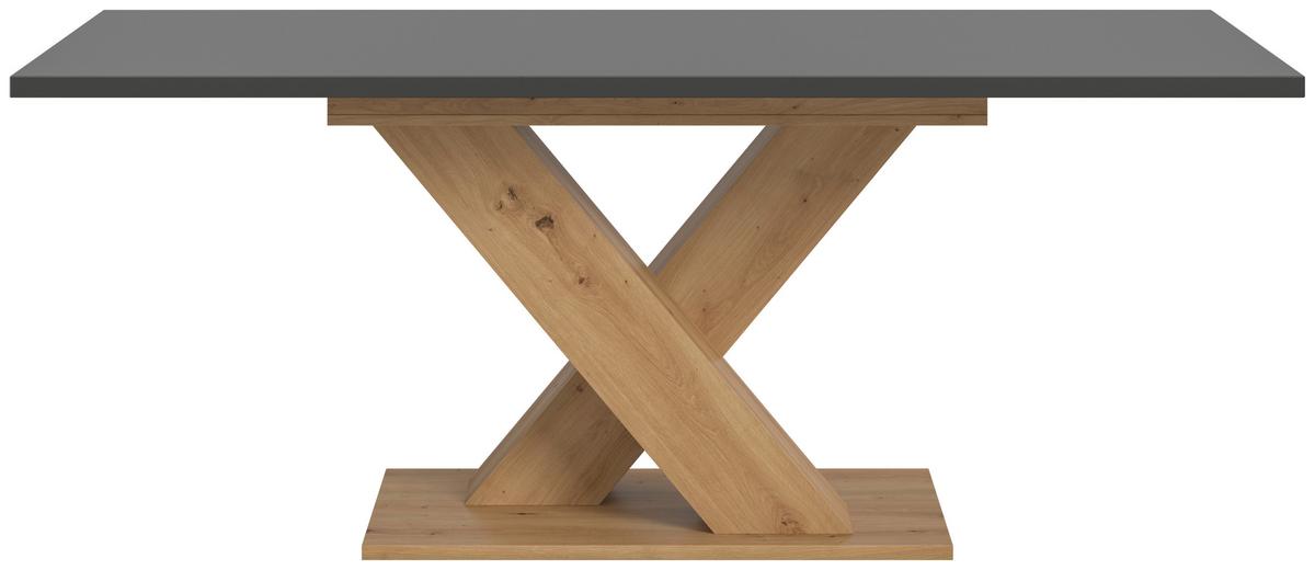 Ausziehtisch Marlon Melamin Dekor Grau,b:150-190cm - Eiche Artisan/Grau, KONVENTIONELL, Holzwerkstoff (150-190/90/76cm) - MID.YOU