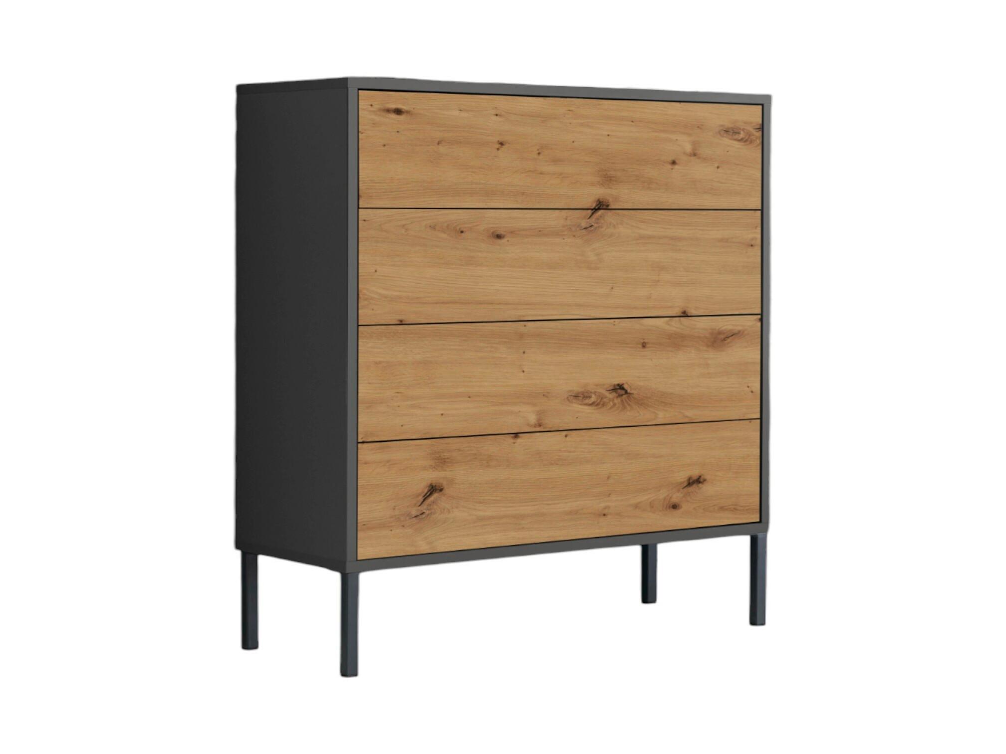 Kommode 79 cm Mailand Typ 3 + Mf, Anthrazit - Anthrazit/Eiche Artisan, MODERN, Holzwerkstoff (79/86/33cm) - MID.YOU