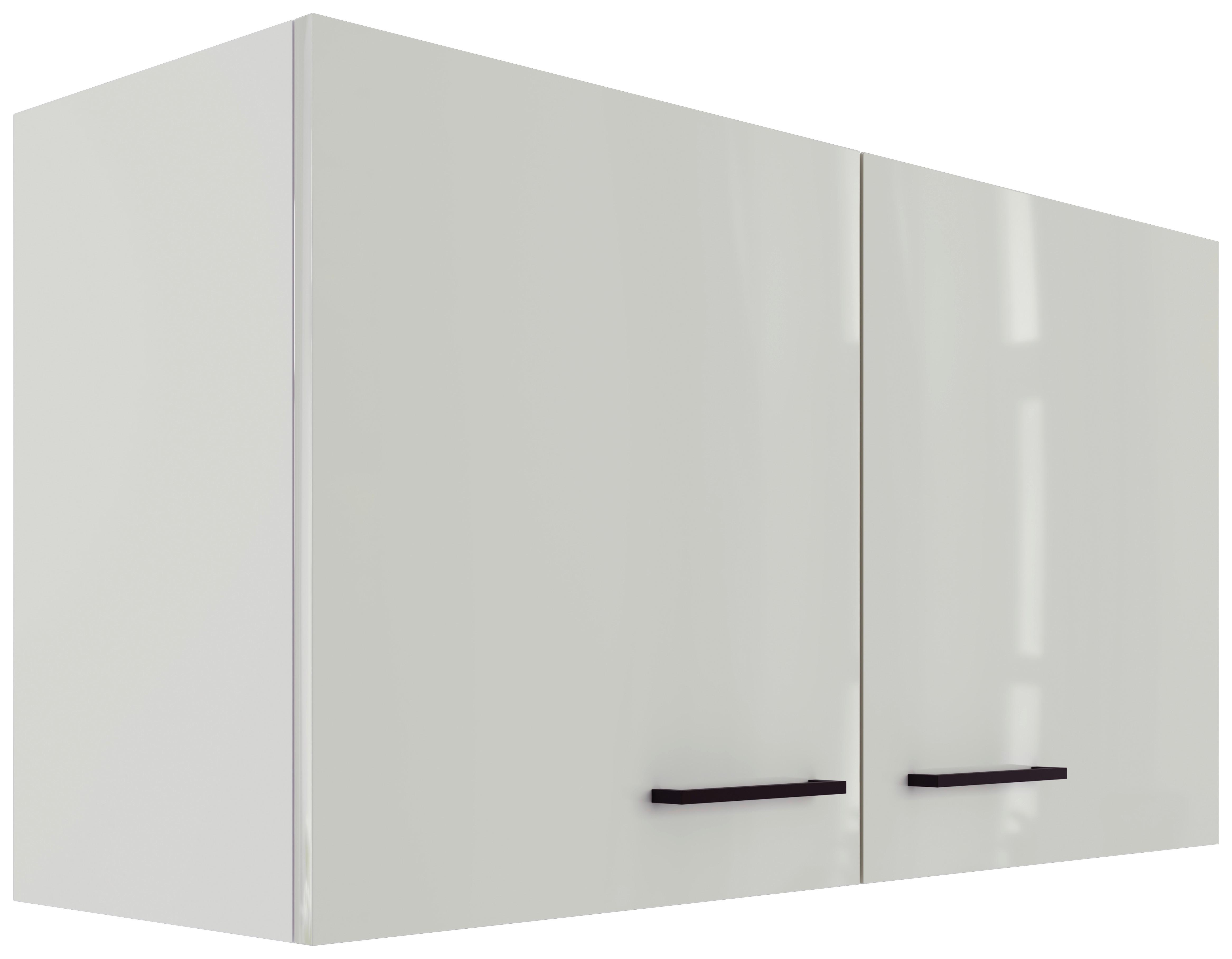 Kuchyňská horní skříňka LEVI LEVI - šedá/černá, Moderní, kov/kompozitní dřevo (100/54/32cm) - FlexWell