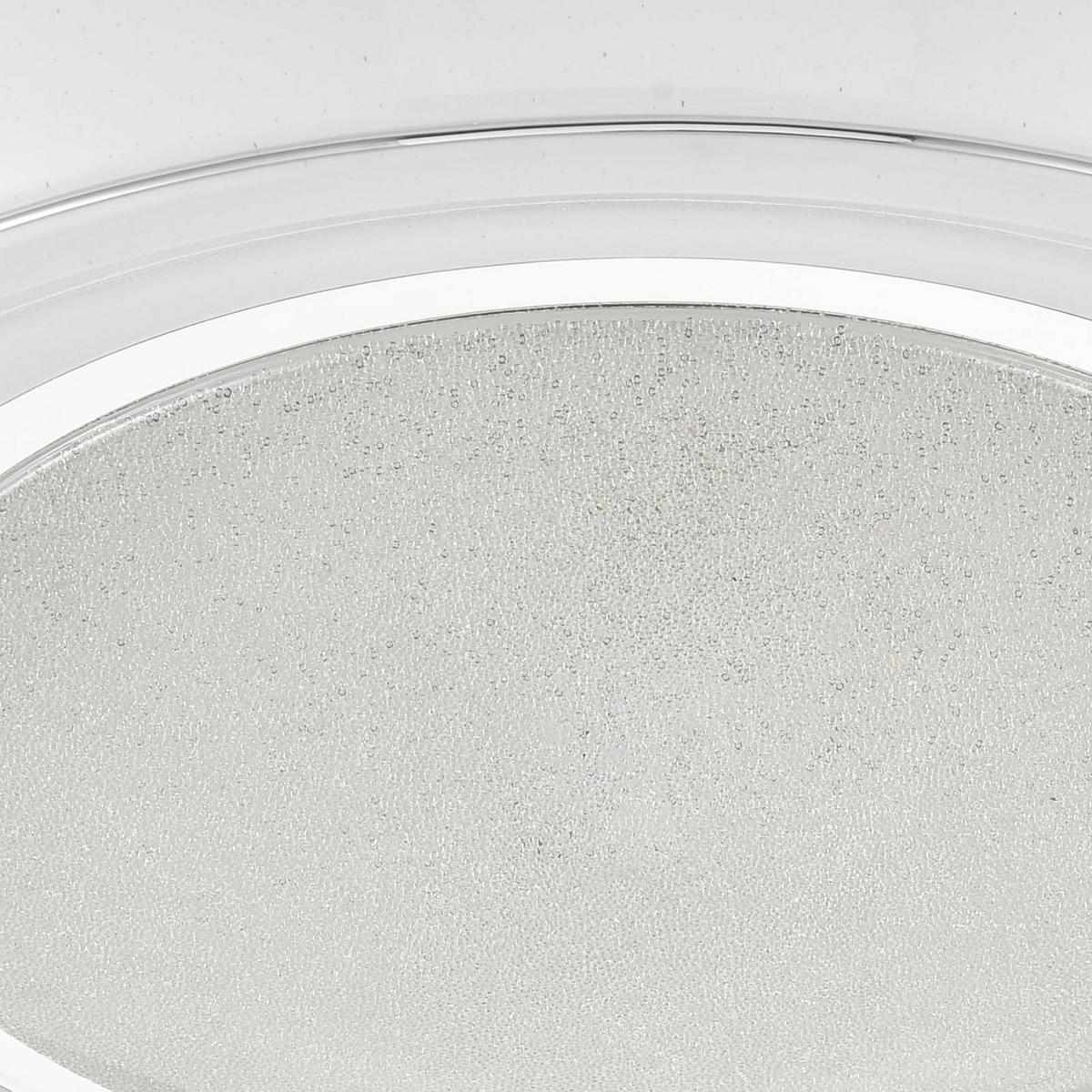 Led-deckenleuchte Beatrice Ø 64 Cm Mit Sternenhimmel - Weiß, MODERN, Kunststoff/Metall (64cm) - Luca Bessoni