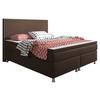 Boxspringbett Mit Topper 180x200 cm King Size-F - Silberfarben/Braun, KONVENTIONELL, Textil (180/115/210cm) - MID.YOU