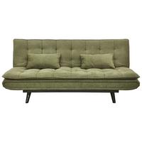Rozkládací pohovka SUN, zelená, sklopná, max. 360 kg - černá/zelená, Moderní, dřevo/textil (190/83/93cm) - Mömax