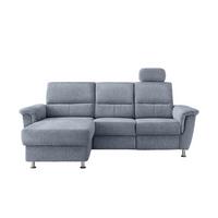 Ecksofa mit Relaxfunktion Parole Hellblau Chenille - Chromfarben/Hellblau, MODERN, Textil (165/231cm) - Livetastic
