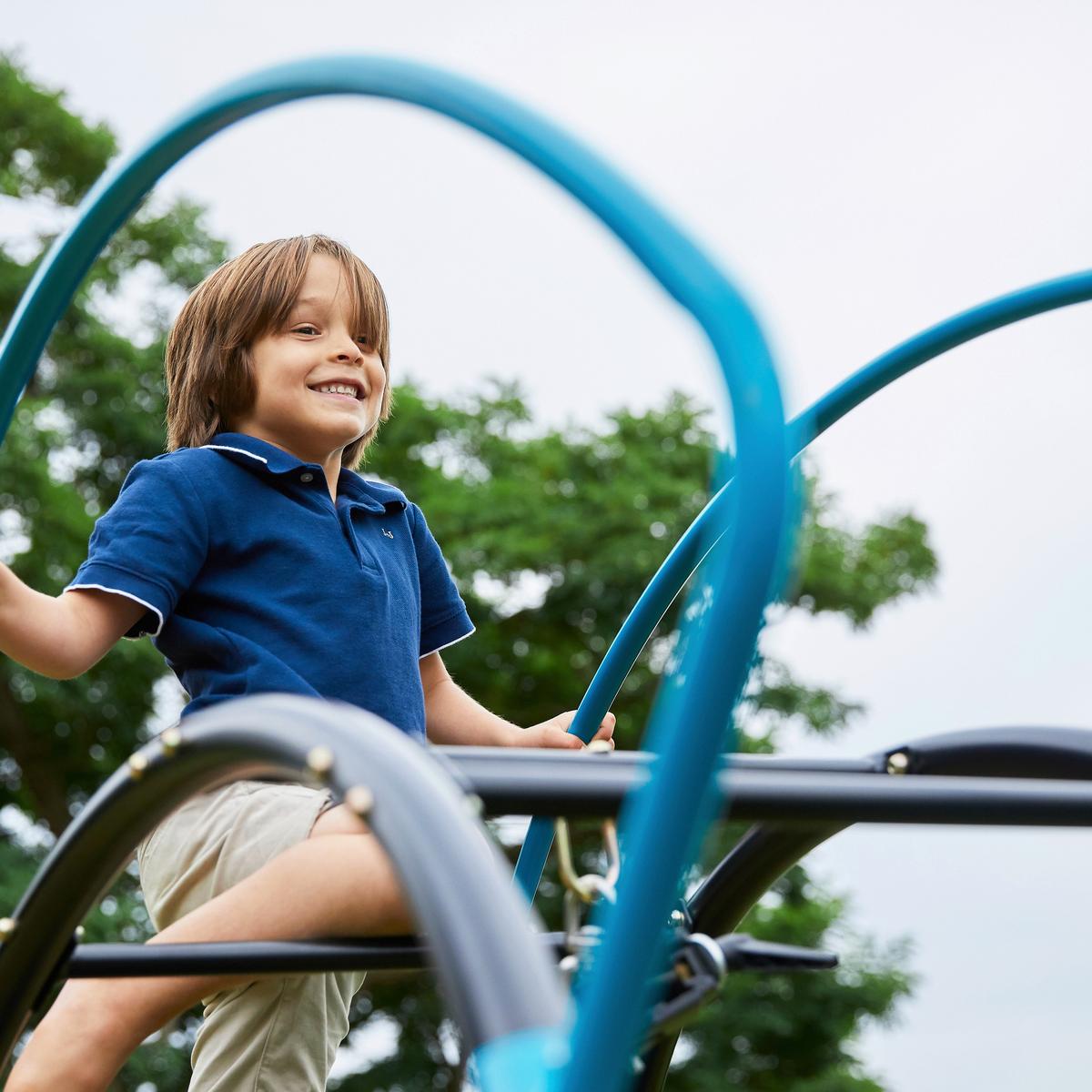 Klettergerüst Ufo Schwarz, B/H/T: 217x201x120cm - Schwarz, KONVENTIONELL, Textil/Metall (217/201/120cm)