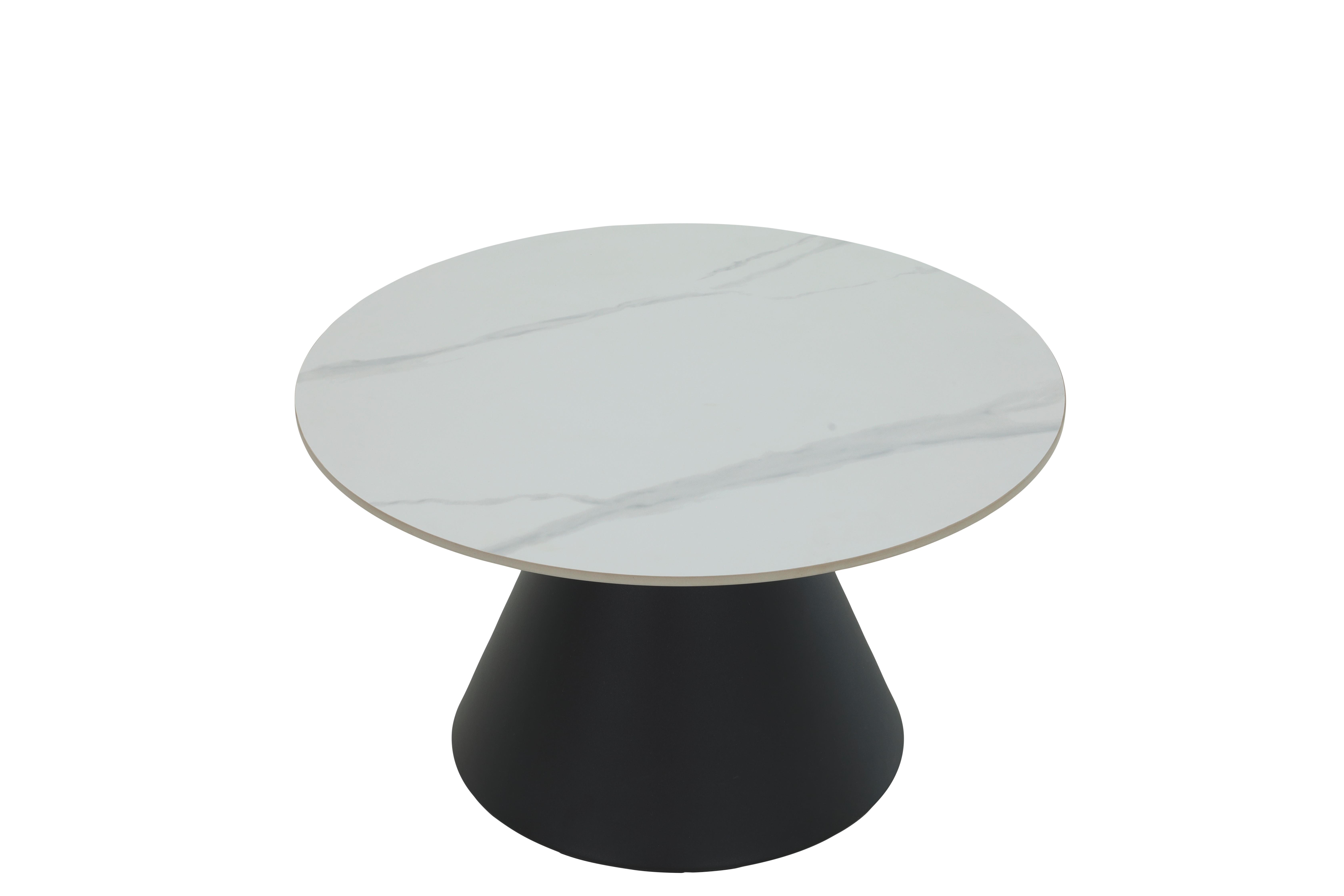 Couchtischset Dustin Schwarz, Weiß D:70/50 - Schwarz/Weiß, Design, Stein/Metall (70/50/40/46cm) - Livetastic