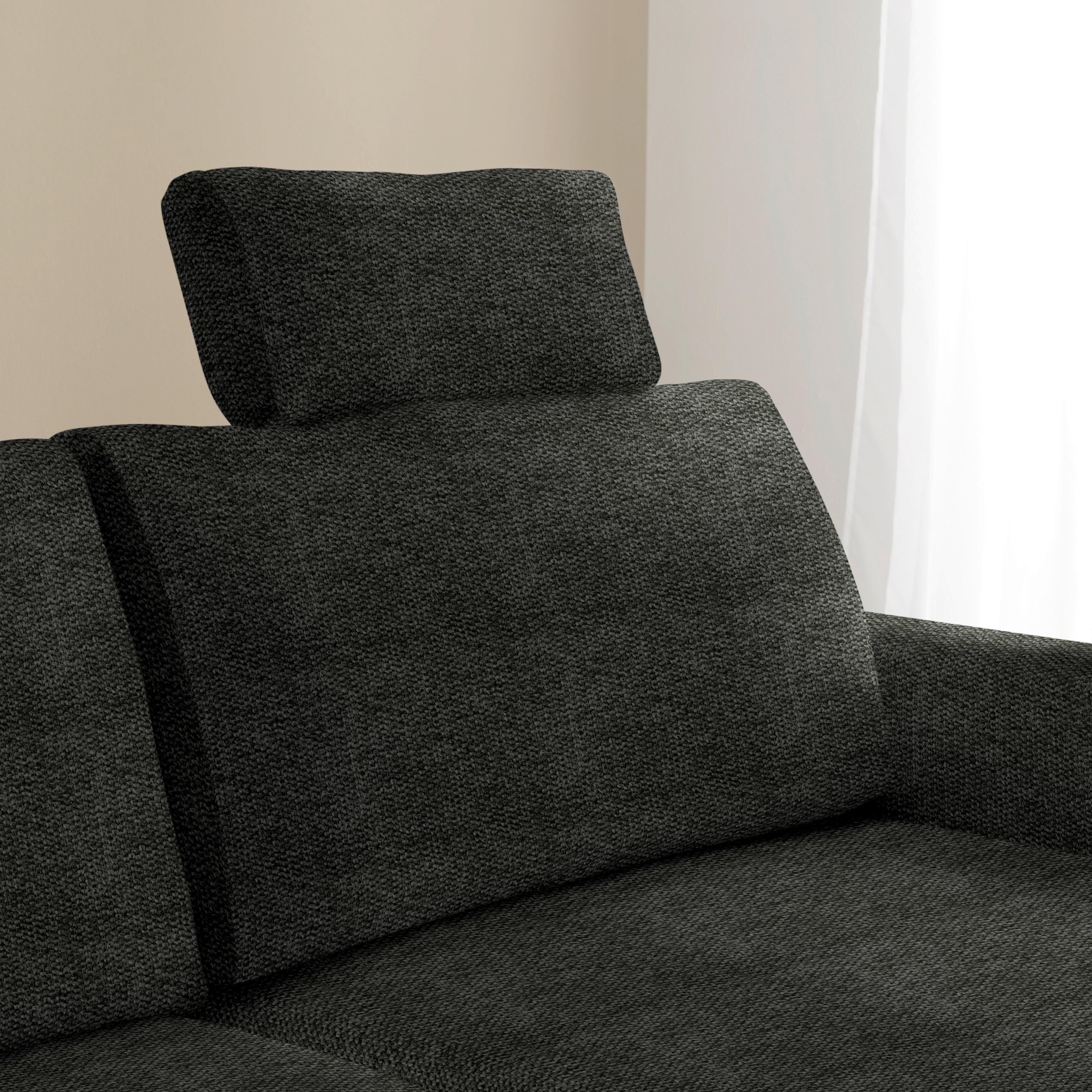 Opěrka hlavy LILLE, antracitový velur - antracitová, Moderní, textil (58/23/10cm) - Mömax