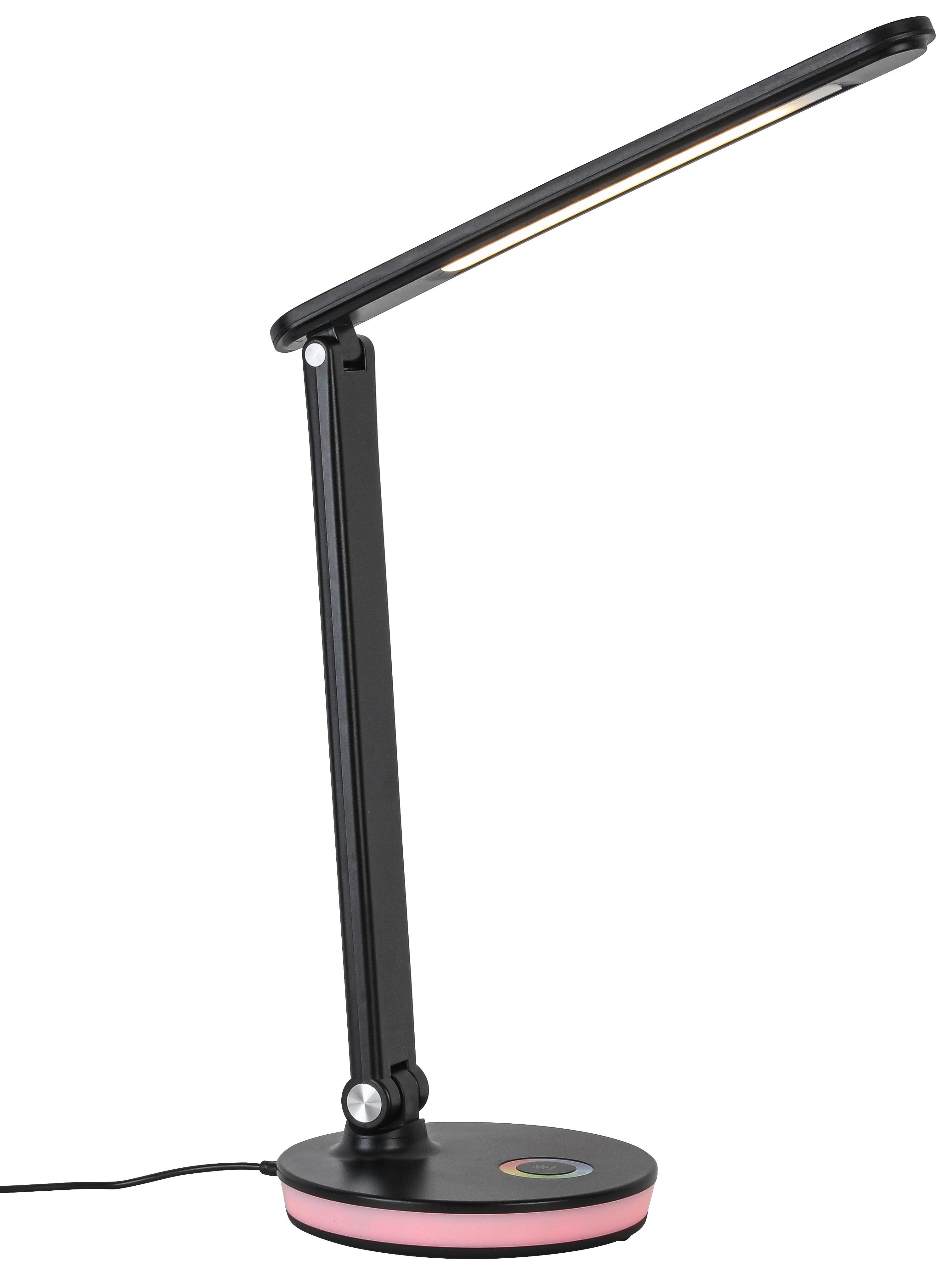LED-SCHREIBTISCHLEUCHTE LUANA - Chromfarben/Anthrazit, MODERN, Kunststoff (33/16,5/40cm) - Luca Bessoni