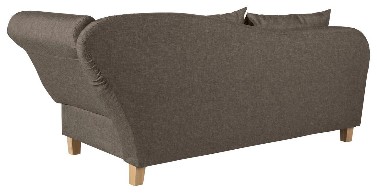 Recamiere Selma Sahara Rechts mit Bettkasten+schlaffunktion - Hellbraun/Buchefarben, Design, Textil (190/82/88cm) - Max Winzer