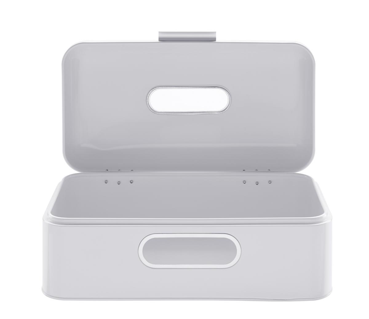 Brotbox Aus Metall Echtwerk Retro 42,5/23,8/17 Cm - Weiß, Trend, Metall (42,5/23,8/17cm) - Echtwerk