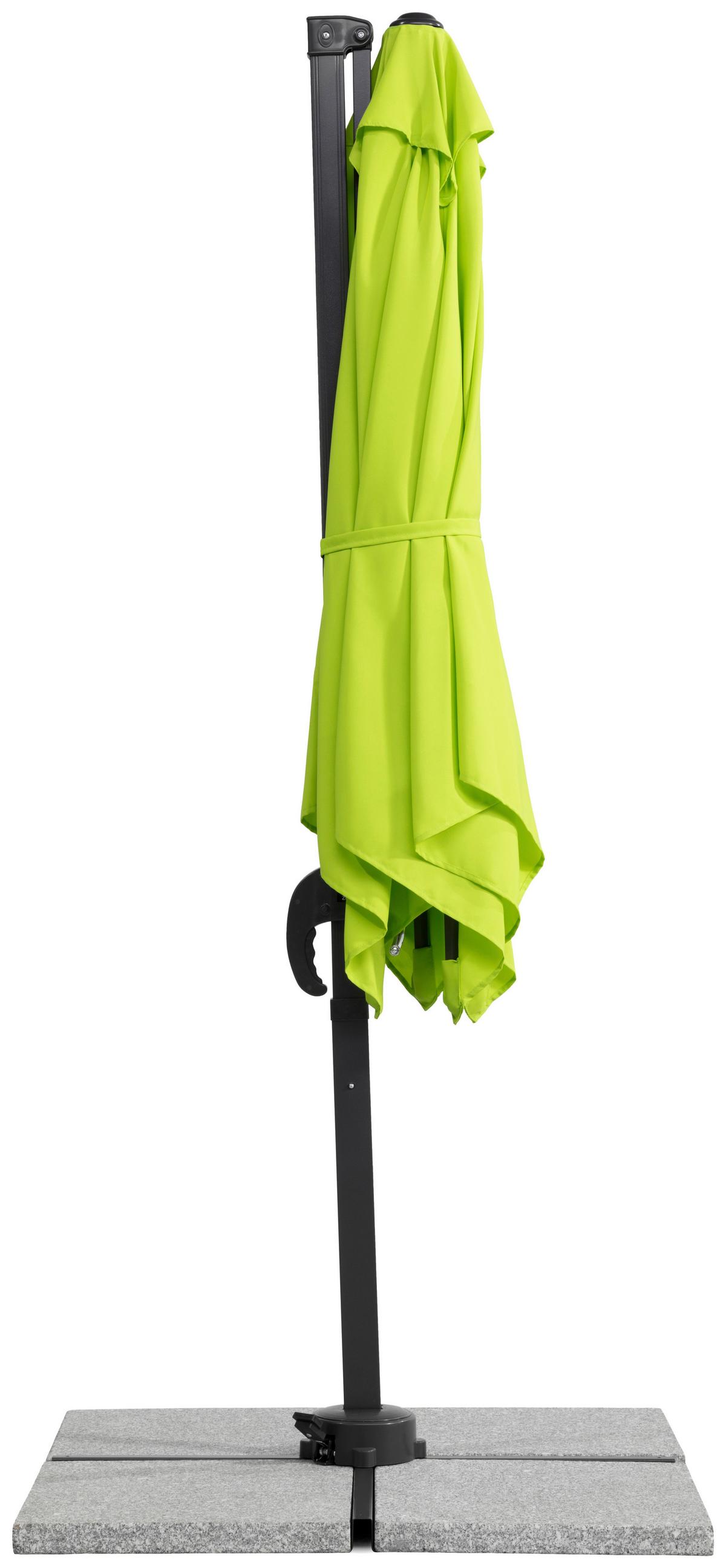 Ampelschirm Rhodos Junior BxHxT: 300x239x230 cm Apfelgrün - Anthrazit/Grün, Basics, Textil/Metall (300/239/230cm) - Schneider