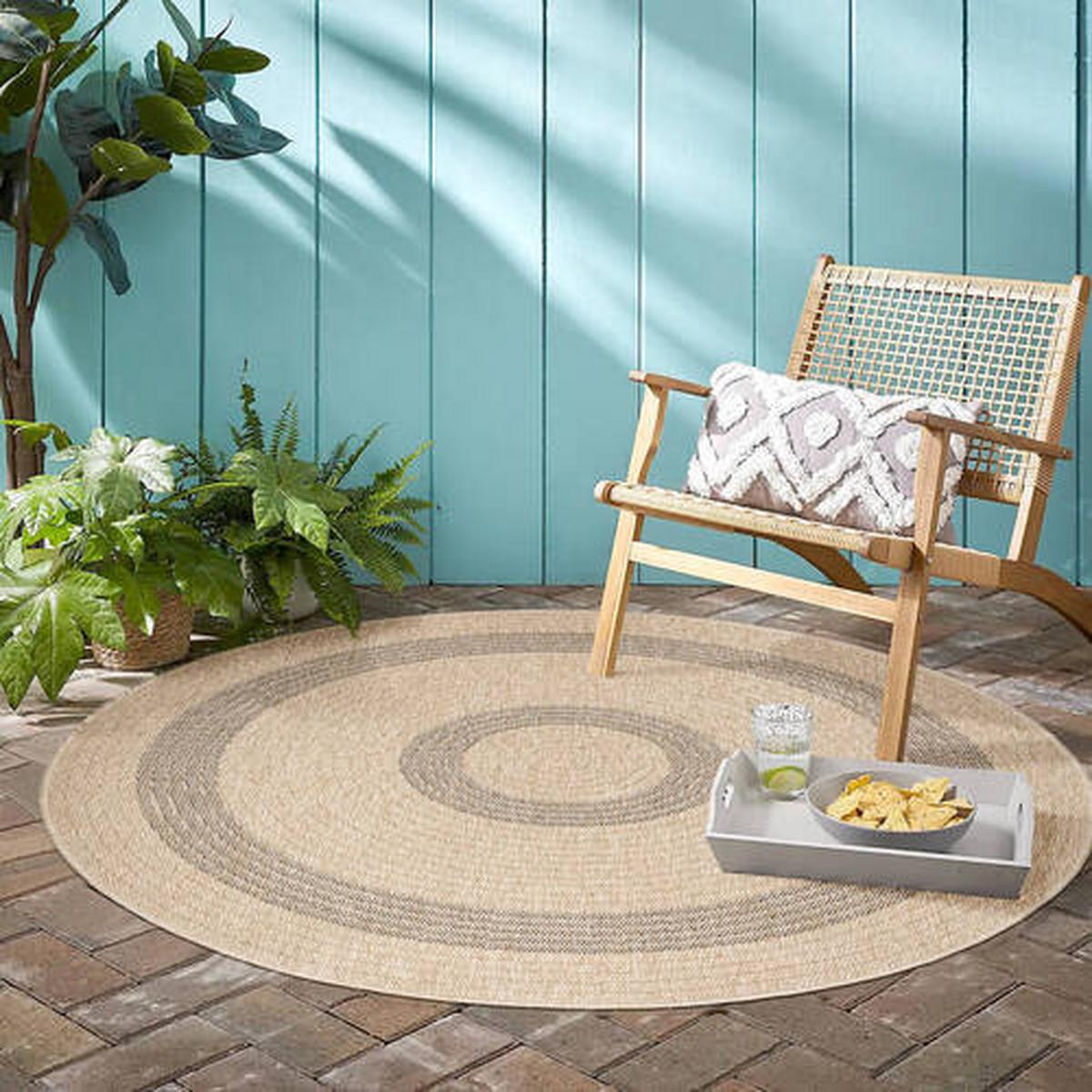 Outdoorteppich Comilla - Beige/Schwarz, Basics, Textil (200/200cm) - Novel