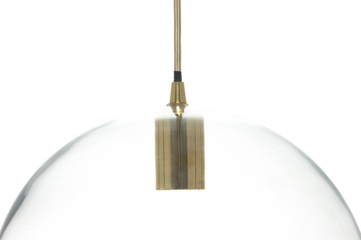 Hängeleuchte Heike H: 36 cm 1-Flammig - Klar/Goldfarben, Trend, Glas (30/36/30cm) - Kayoom