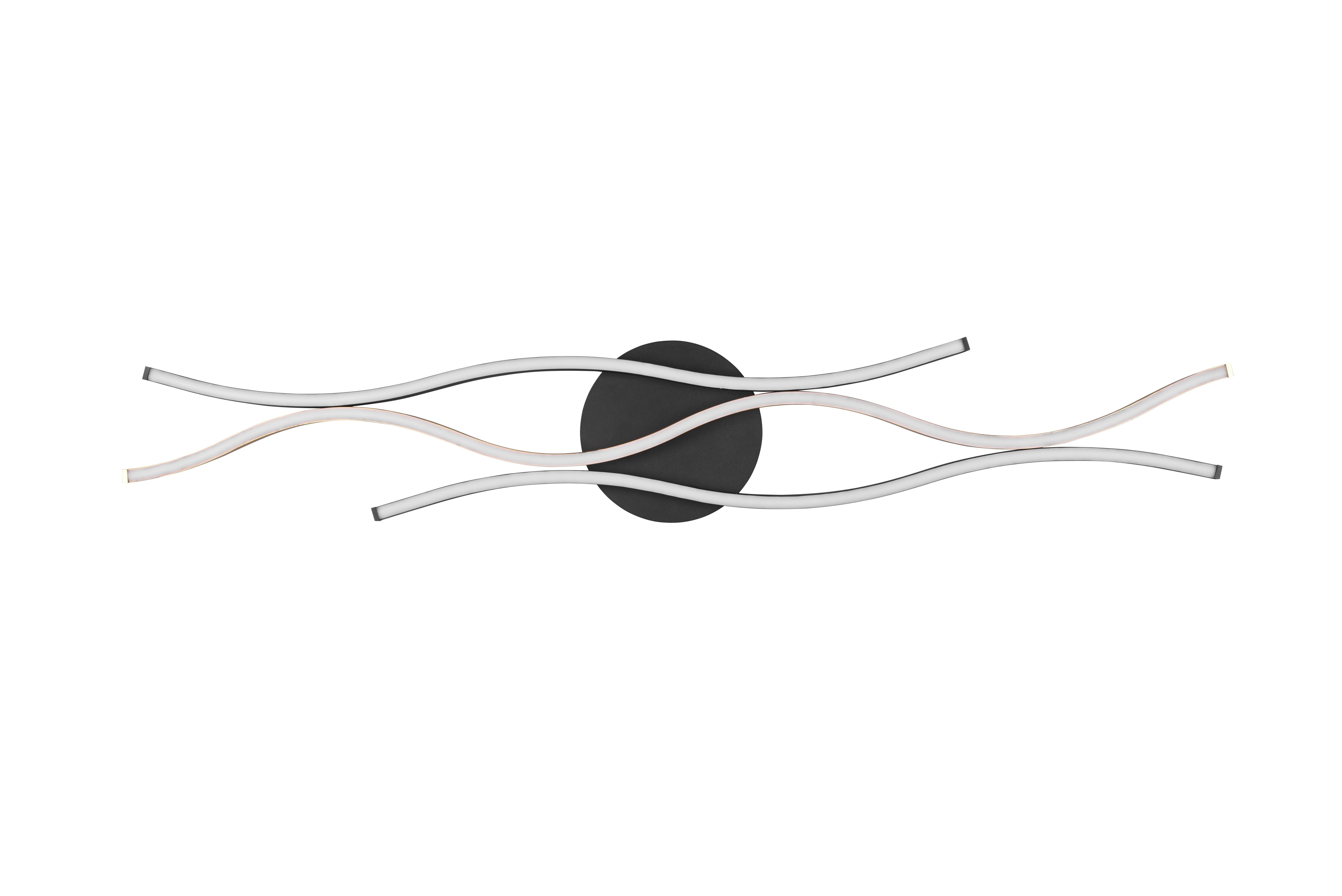 LED-Deckenleuchte Blaze L: 107,5 cm - Messingfarben/Schwarz, Design, Metall (107,5/7/18cm) - Trio Leuchten