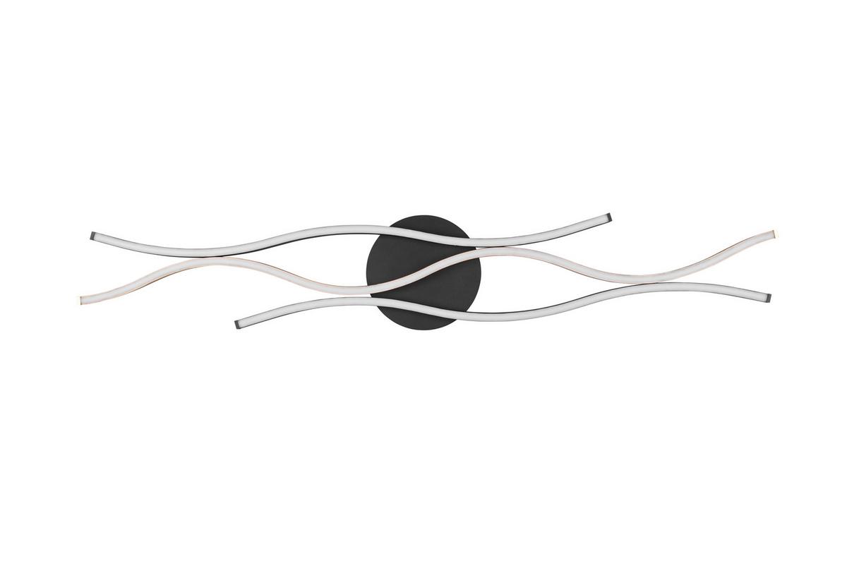 LED-Deckenleuchte Blaze L: 107,5 cm - Messingfarben/Schwarz, Design, Metall (107,5/7/18cm) - Trio Leuchten