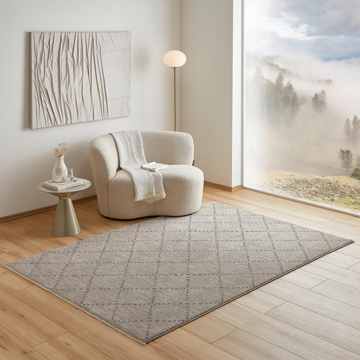 Webteppich Multicolor, Bxl: Ca. 120x170cm - Beige/Creme, Design, Textil (120/170cm) - Esprit