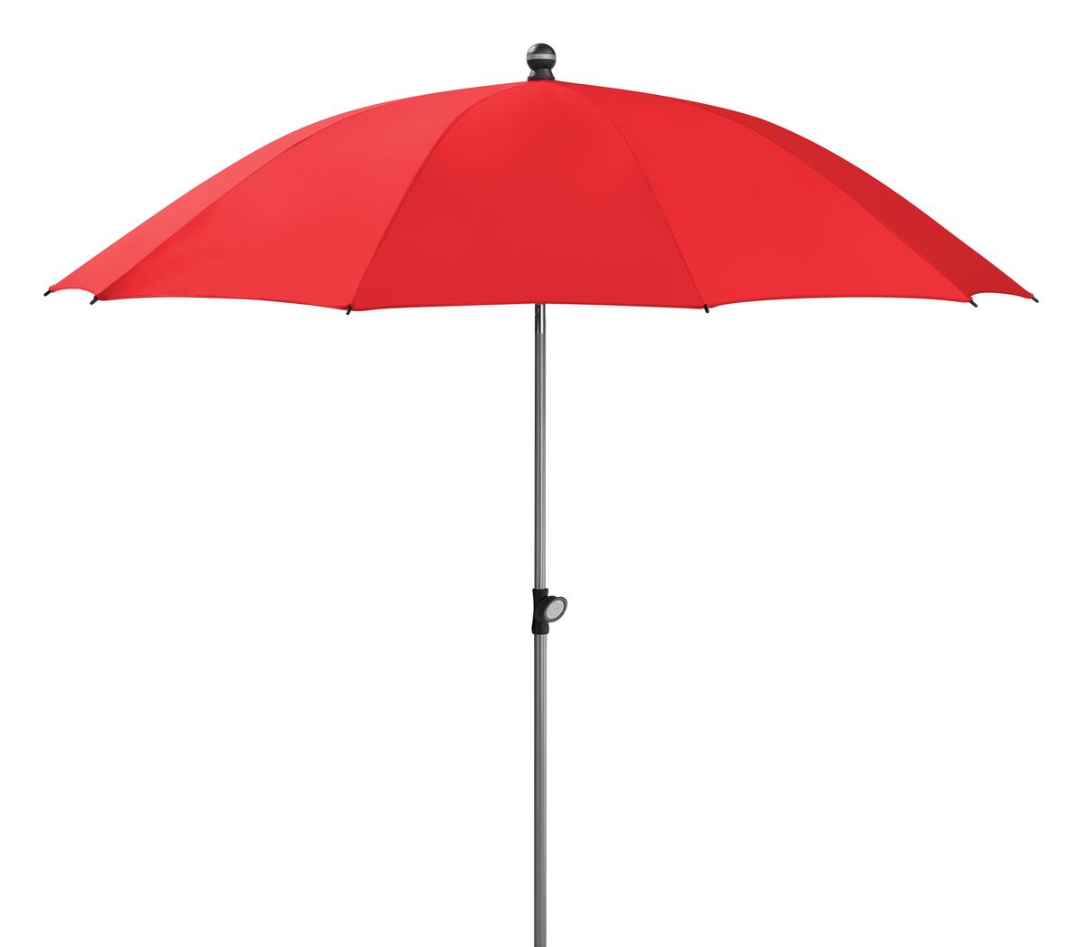 Sonnenschirm Locarno BxHxT: 220x231x220 cm Rot - Rot/Silberfarben, Basics, Textil/Metall (220/231/220cm) - Schneider