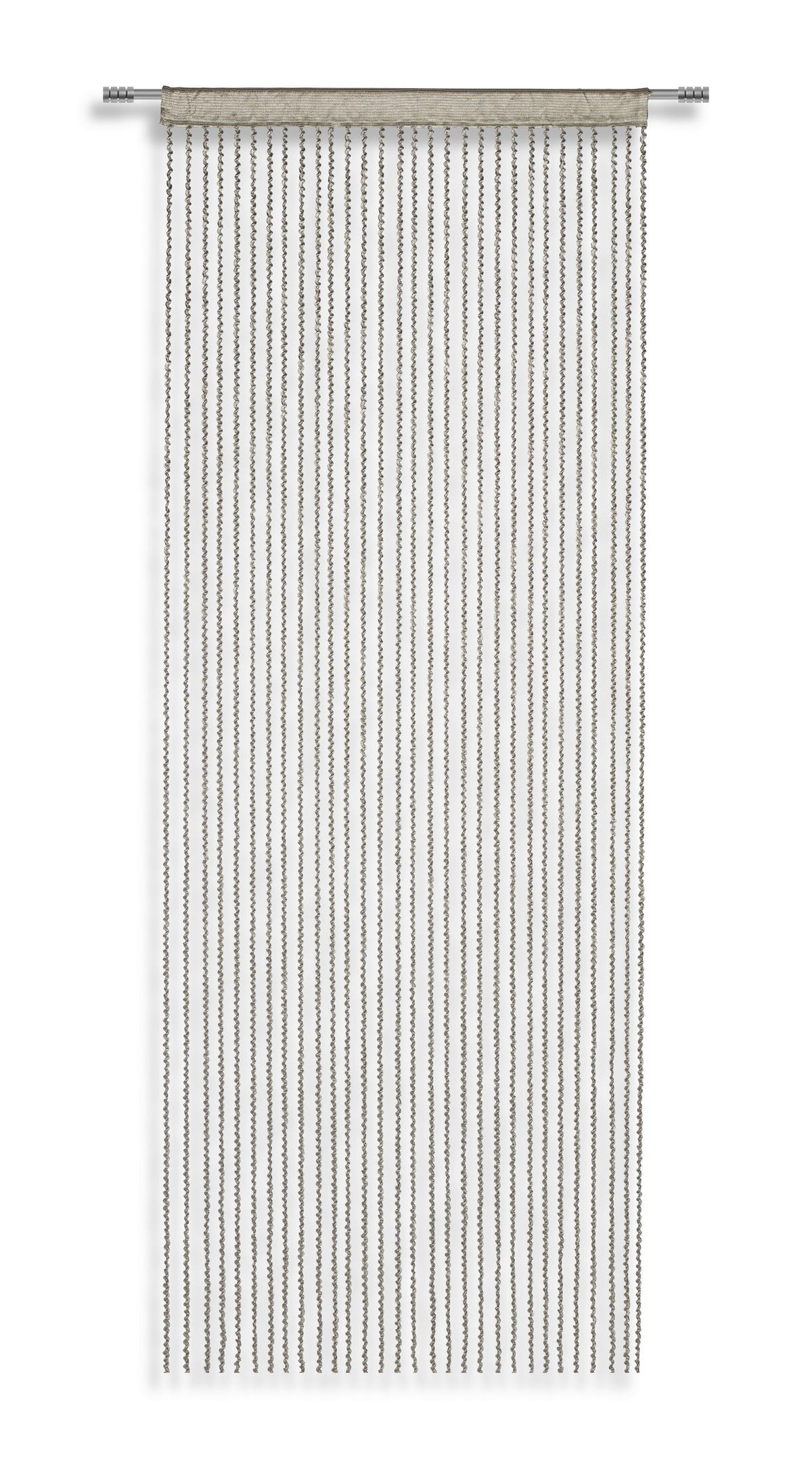 Fadenvorhang + Stangendurchzug Renata 90x245 Cm Schlamm - Schlammfarben, MODERN, Textil (90/245cm) - Luca Bessoni