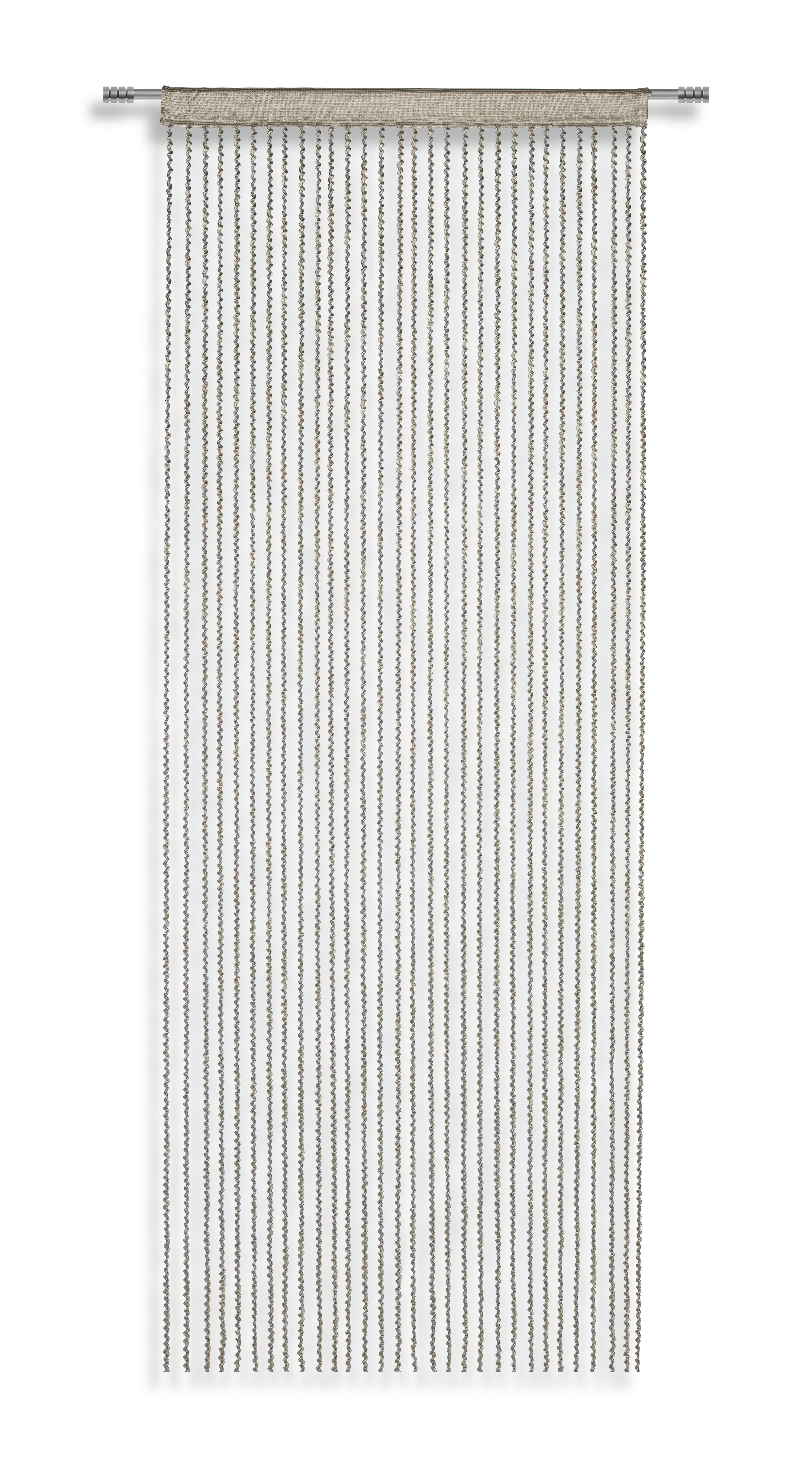 Fadenvorhang + Stangendurchzug Renata 90x245 Cm Schlamm
