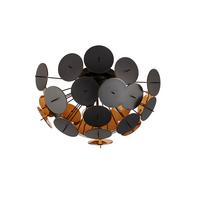 Deckenleuchte Discus 3073-3bg - Goldfarben/Schwarz, Design, Kunststoff/Metall (52/27cm)