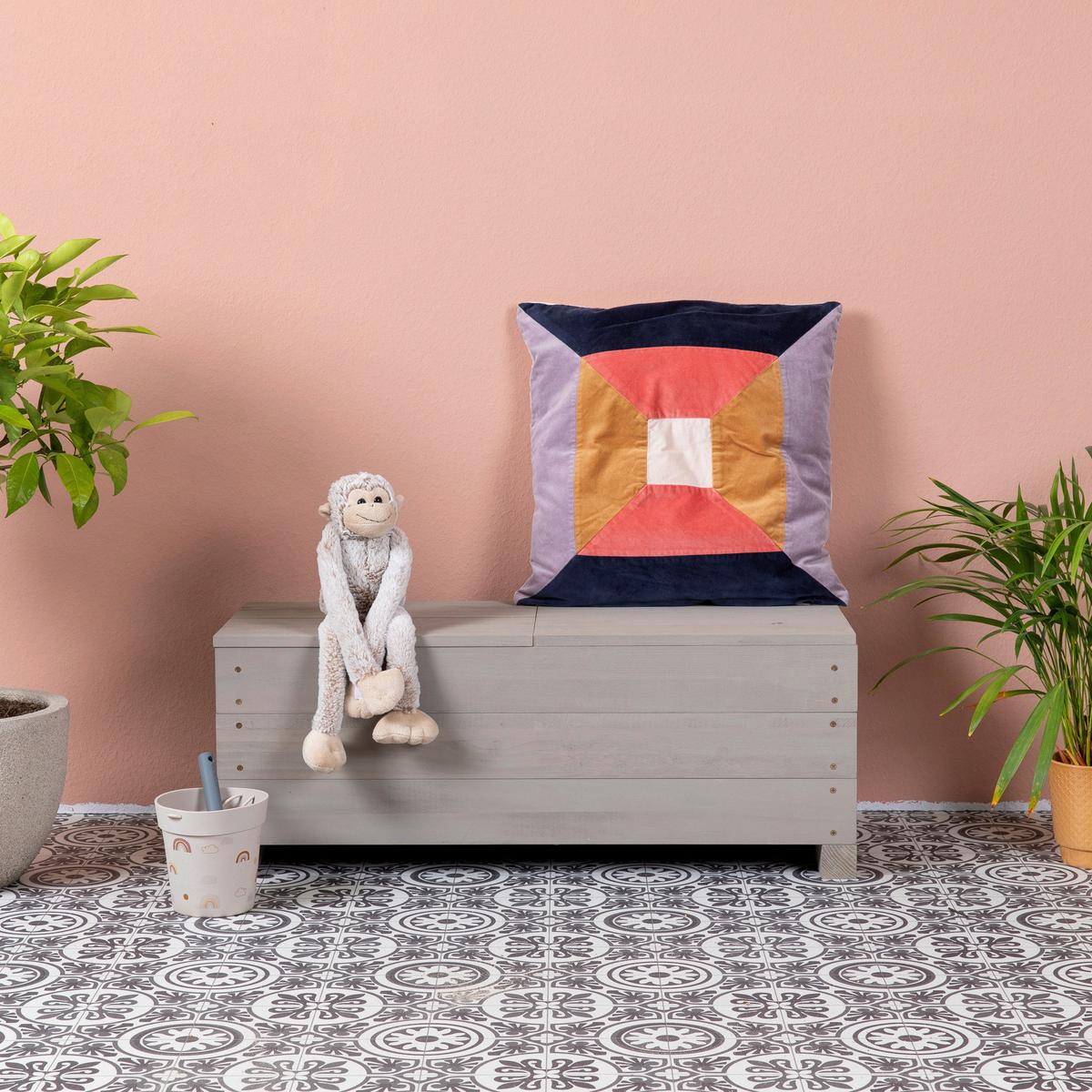 Kindersitzbank Discoverer Holz Grau LxBxH: 83x35x32 cm - Hellgrau, Basics, Holz (83/35/32cm) - MUDDY BUDDY