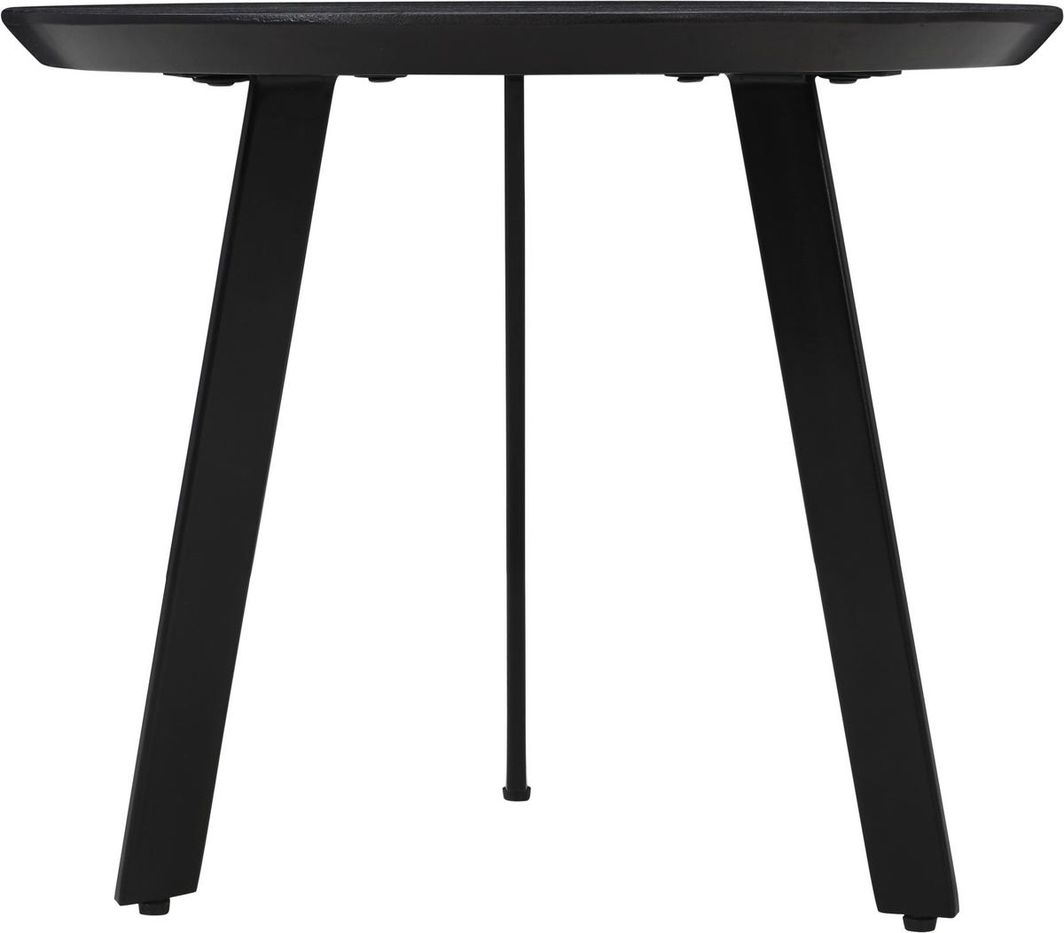 Konferenční stolek SEGOVIA 50 - černá, Moderní, kov/dřevo (50/45cm) - Mömax