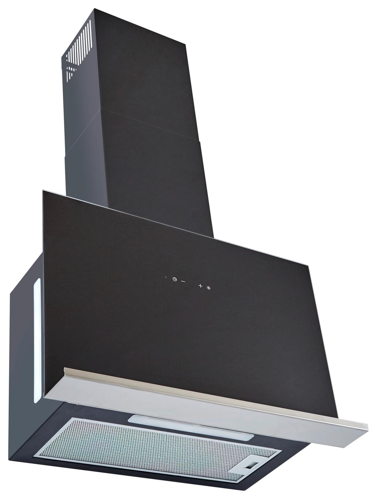 Dunstabzugshaube Hana Schwarz B: 60 Cm Mit Led - Schwarz, MODERN, Glas/Metall (60/41,6/26,5cm) - HKT