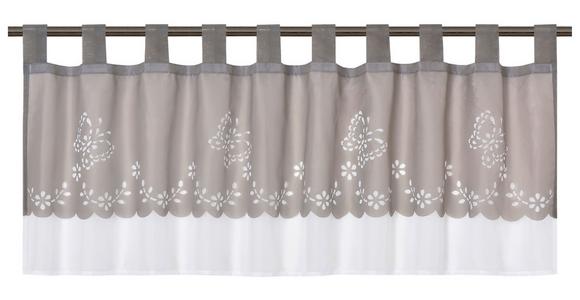 Kurzgardine Paula - Braun, ROMANTIK / LANDHAUS, Textil (145/50cm) - James Wood