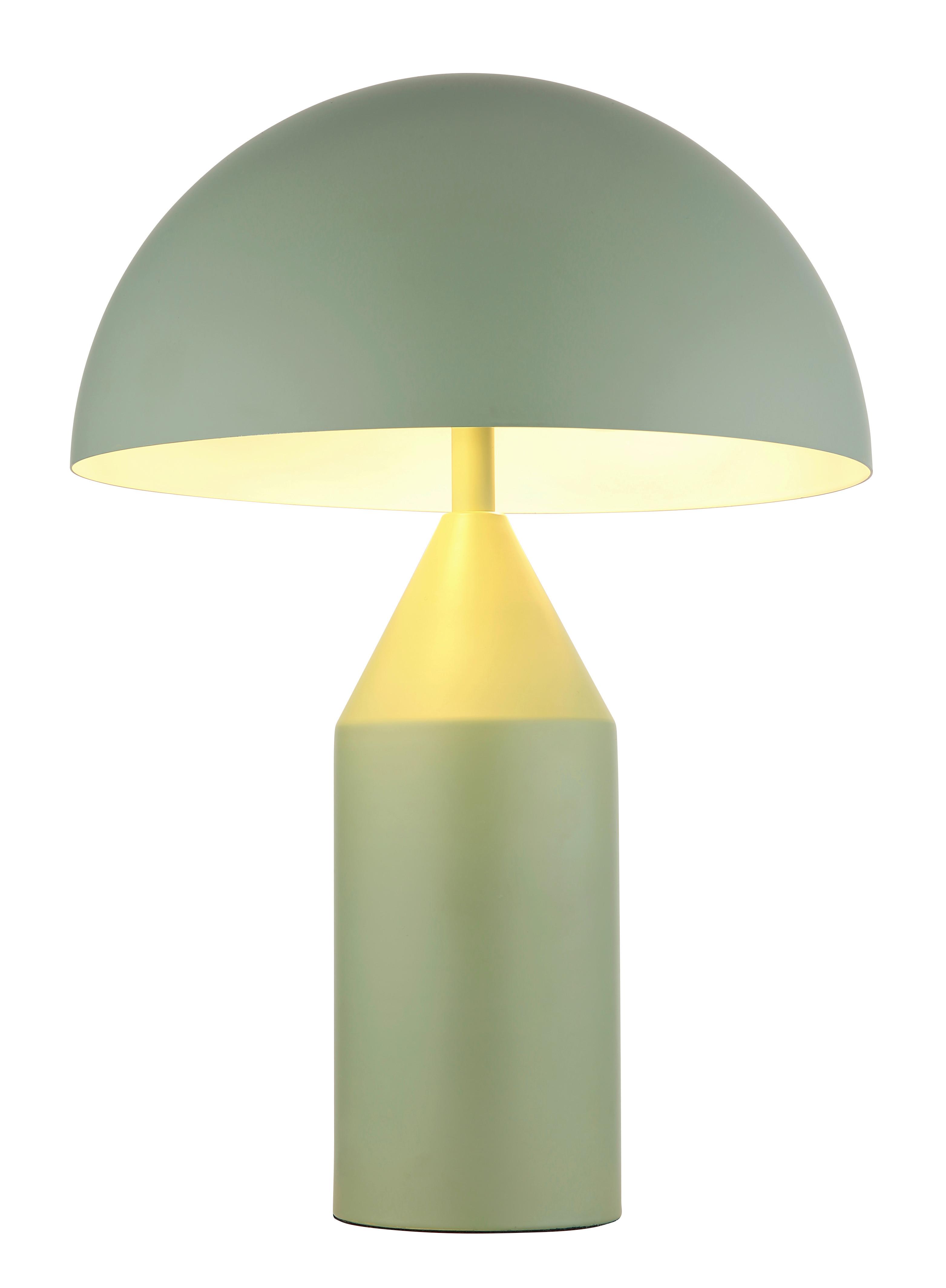 Tischleuchte 21030bg - Weiß/Hellgrün, Design, Metall (28/39cm) - Globo