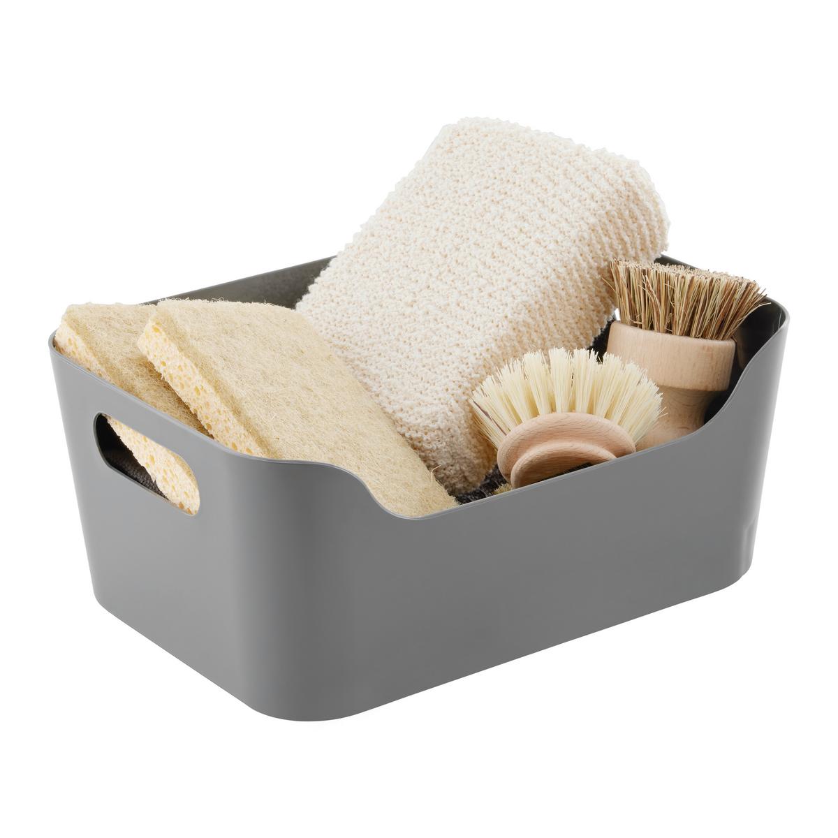 Úložný košík -M- - sivá, Modern, plast (24/16,5/10,2cm) - Mömax