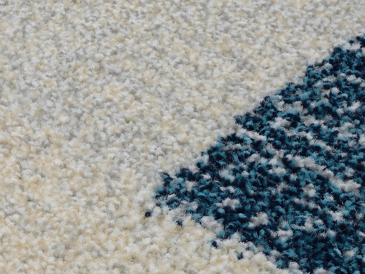 Webteppich Palazzo Bloc - Blau/Gelb, Basics, Textil (140/200cm) - Novel