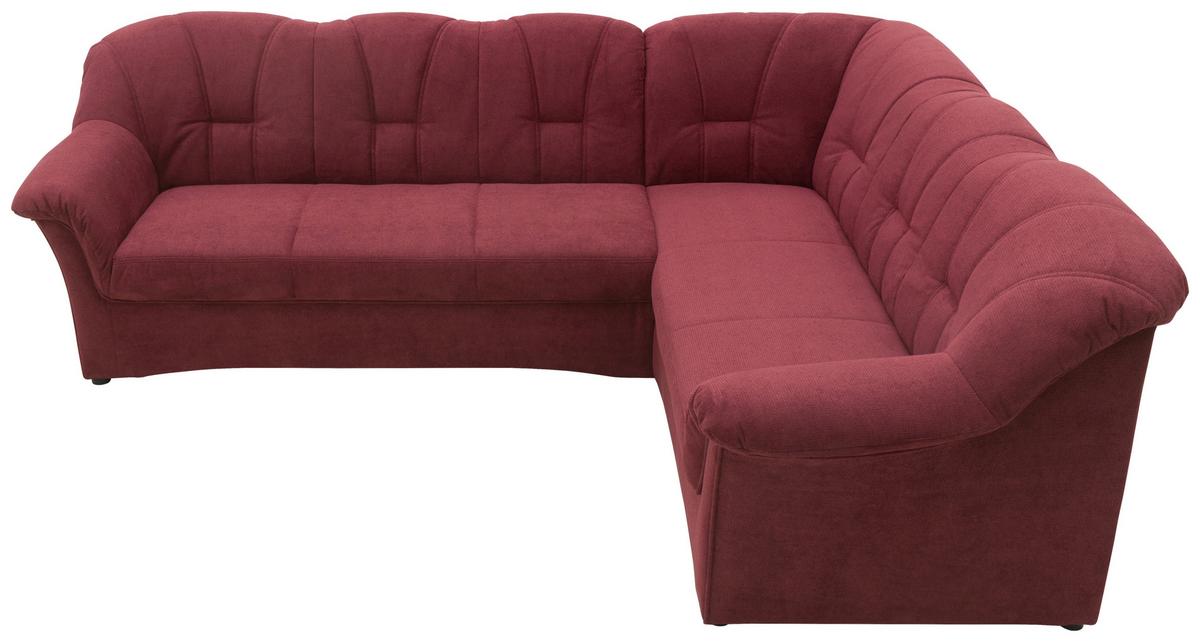 Ecksofa Papenburg Beerenfarben - Beere/Schwarz, KONVENTIONELL, Textil (243/192cm) - MID.YOU