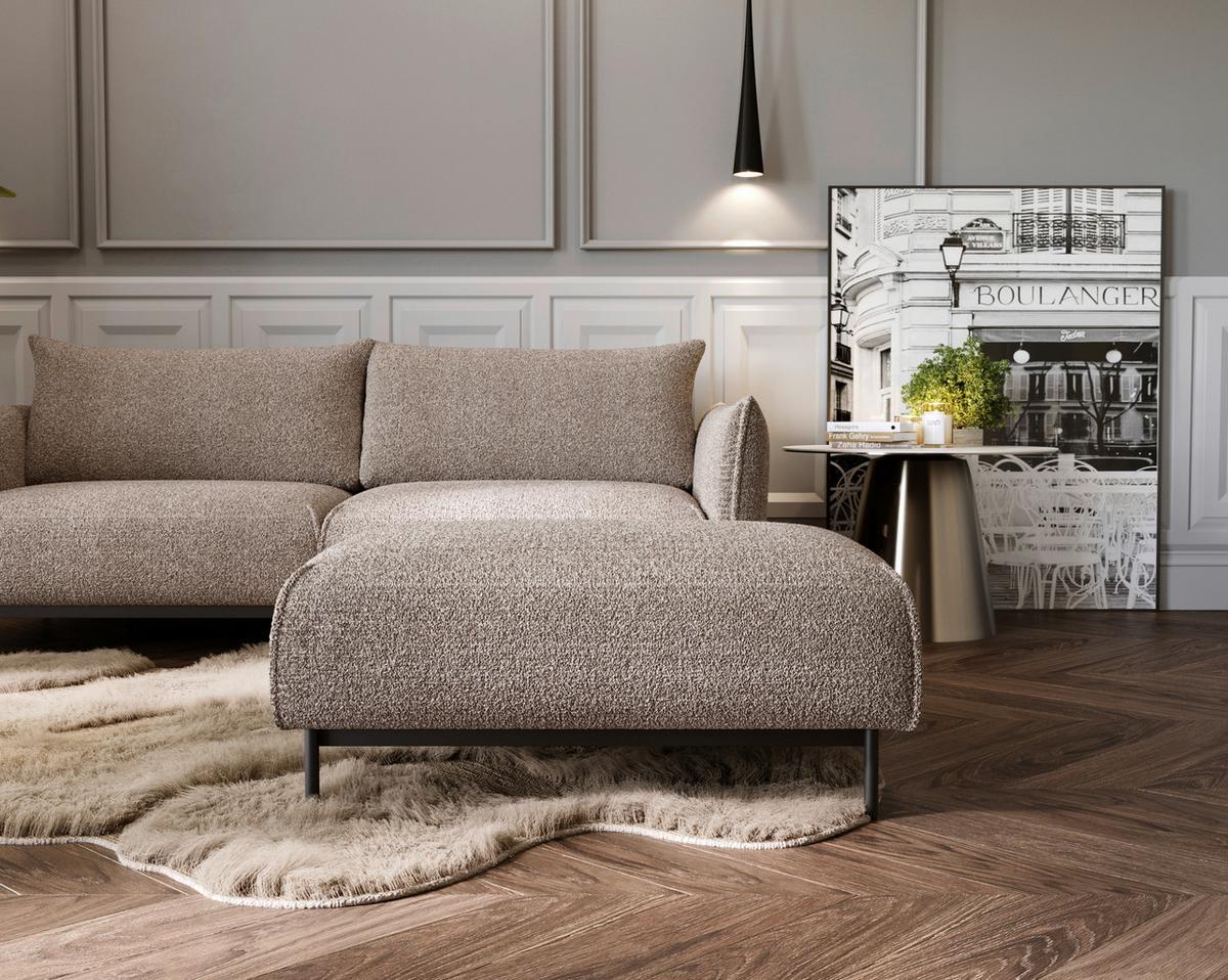 Bueno Hellbraun B: 100 Cm - Hellbraun/Schwarz, Design, Textil (100/42/97cm) - Livetastic