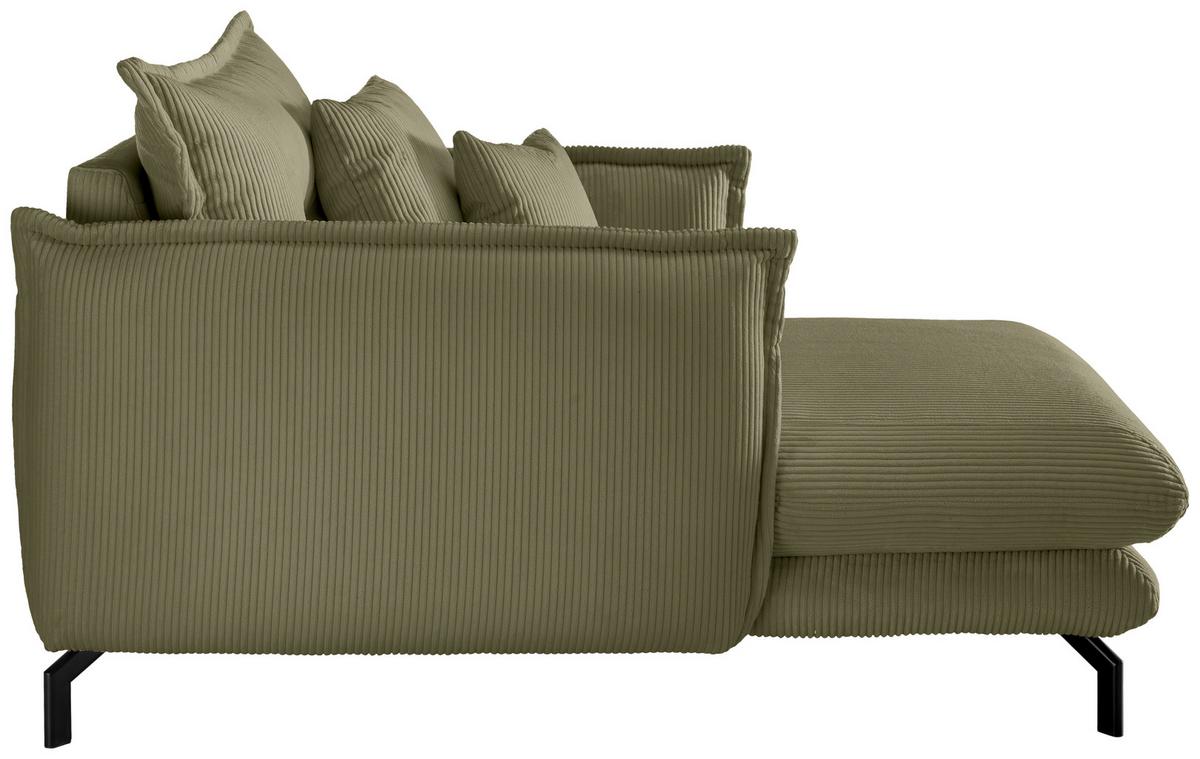 XXL-Sessel Lava Olivgrün B: 111cm - Schwarz/Olivgrün, MODERN, Textil (111/101/167cm) - Livetastic