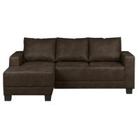 Ecksofa Grenwood Dunkelbraun S: 144x200 Cm - Dunkelbraun/Braun, Design, Textil (144/200cm) - MID.YOU