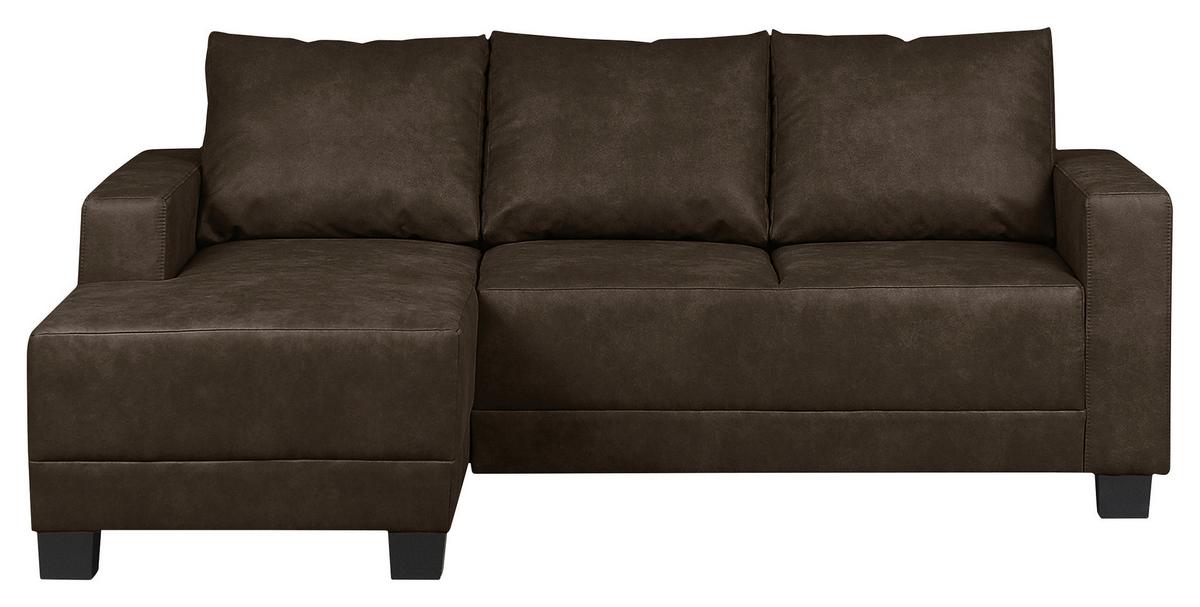 Ecksofa Grenwood Dunkelbraun S: 144x200 Cm - Dunkelbraun/Braun, Design, Textil (144/200cm) - MID.YOU