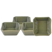 Dipschalenset aus Keramik, Grün, Street 4-tlg. 8,5x8,5 cm - Grün, Basics, Keramik (8,5/8,5cm) - Creatable