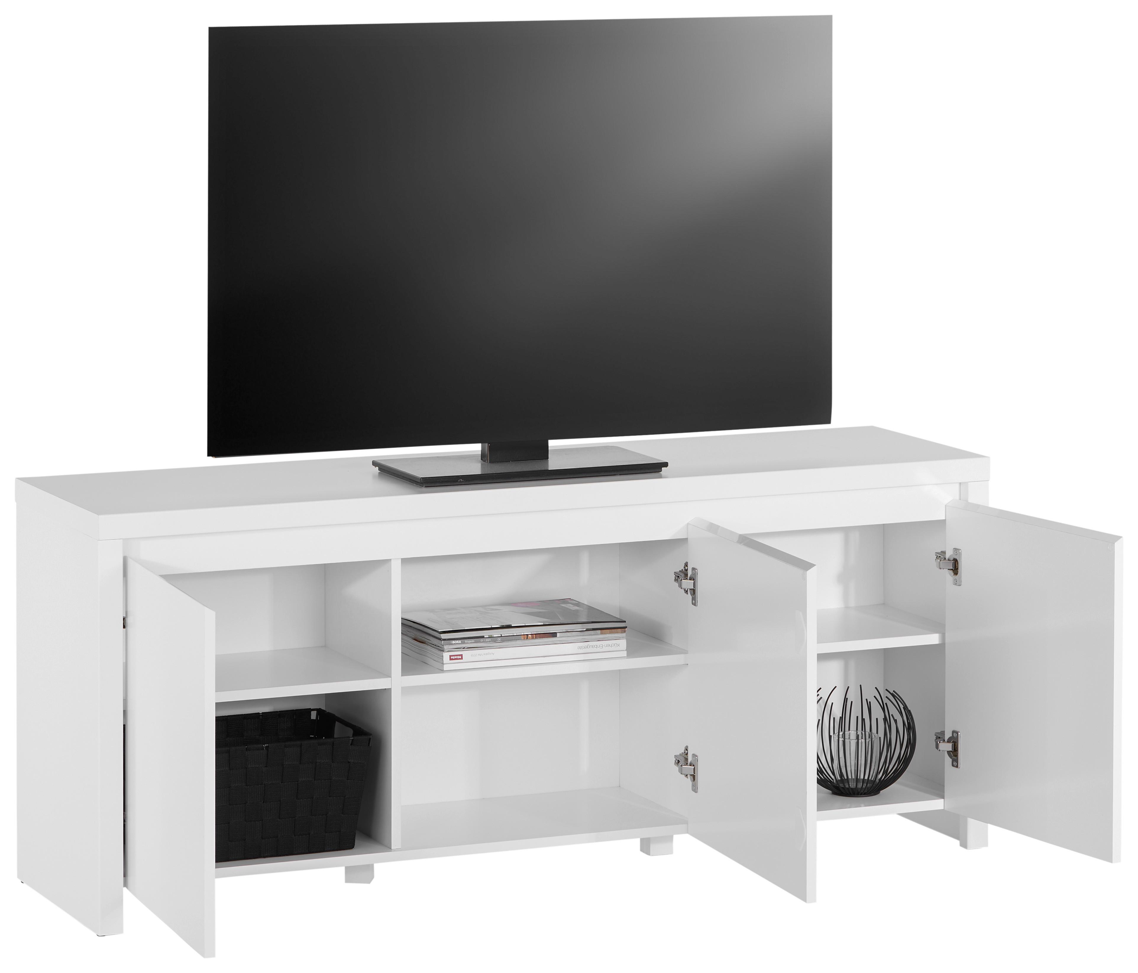 Kommode Larios 143,2 Cm Weiß - Weiß, MODERN, Holzwerkstoff (143,2/61/40cm)
