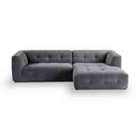 Ecksofa Tenso Grau S: 292x161cm - Beige/Schwarz, Basics, Holz/Textil (292/161cm) - MID.YOU