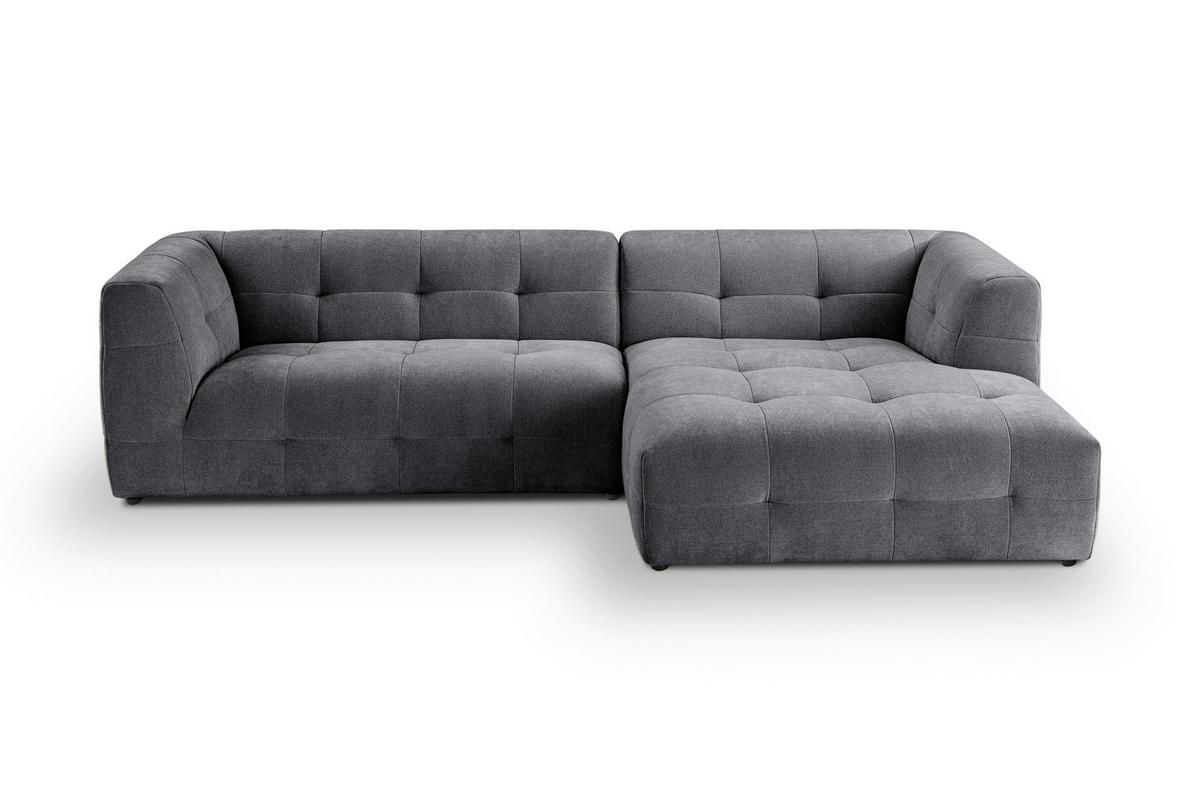 Ecksofa Tenso Grau S: 292x161cm - Beige/Schwarz, Basics, Holz/Textil (292/161cm) - MID.YOU