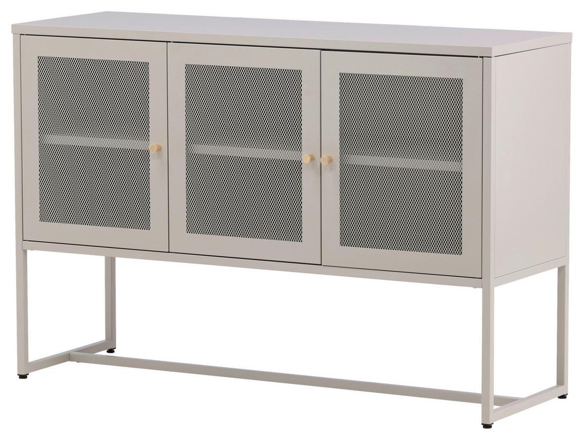 Sideboard Malla - Beige, Design, Metall (120/80/40cm) - Livetastic