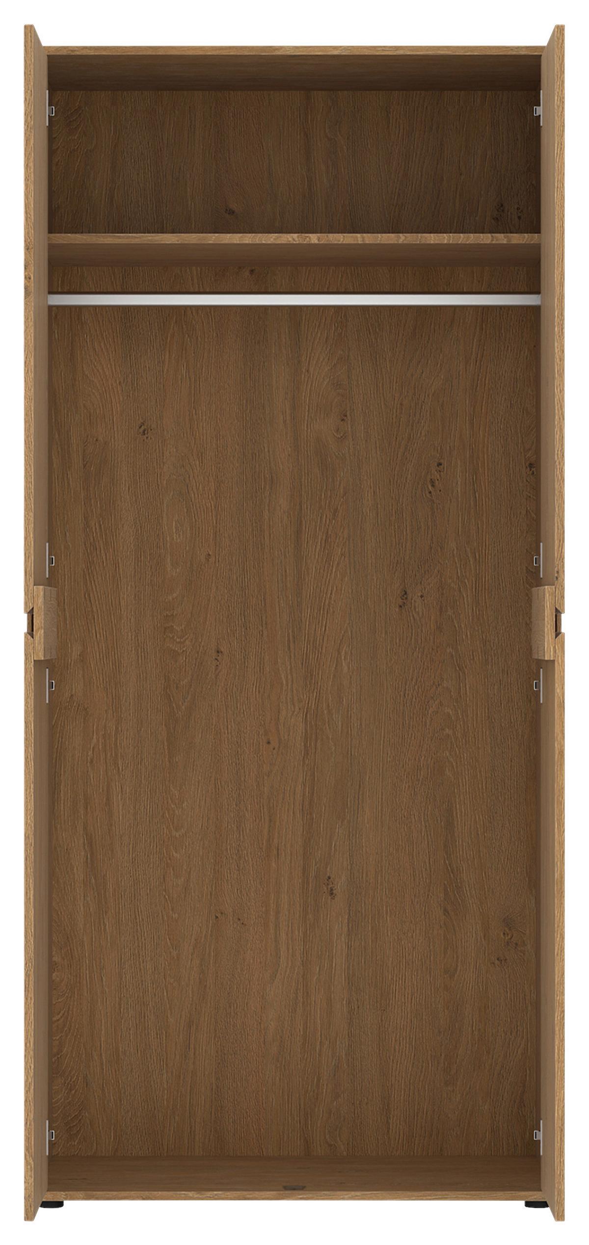Kleiderschrank Calzado Steineiche B: 92cm - MODERN, Holzwerkstoff (92/199,9/55cm)