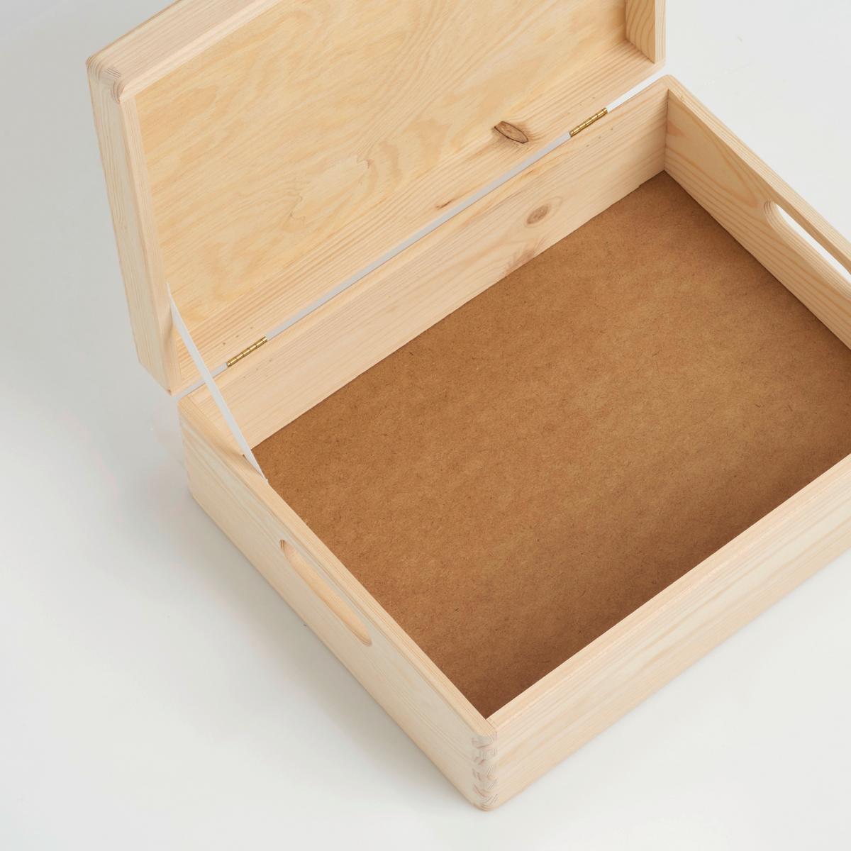 Aufbewahrungsbox Naturfarben, Holz - Naturfarben, Basics, Holz (40/30/14cm) - Zeller Present